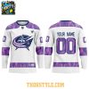Columbus Blue Jackets Fights Cancer 2025 Personalized Hockey Jersey