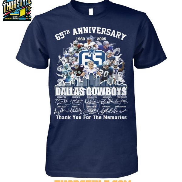 Dallas Cowboys 65th Anniversary 1960-2025 Carpe Omnia Thank You T-Shirt