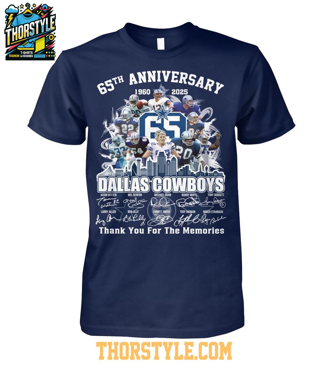 Dallas Cowboys 65th Anniversary 1960-2025 Carpe Omnia Thank You T-Shirt Dallas Cowboys 65th Anniversary 1960-2025 Carpe Omnia Thank You T-Shirt