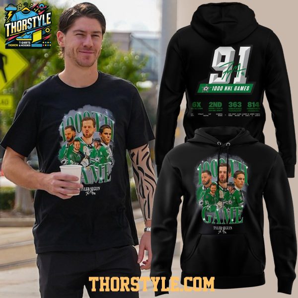 Dallas Stars Tyler Seguin Celebrate 1000th Game 2025 Hoodie T-Shirt