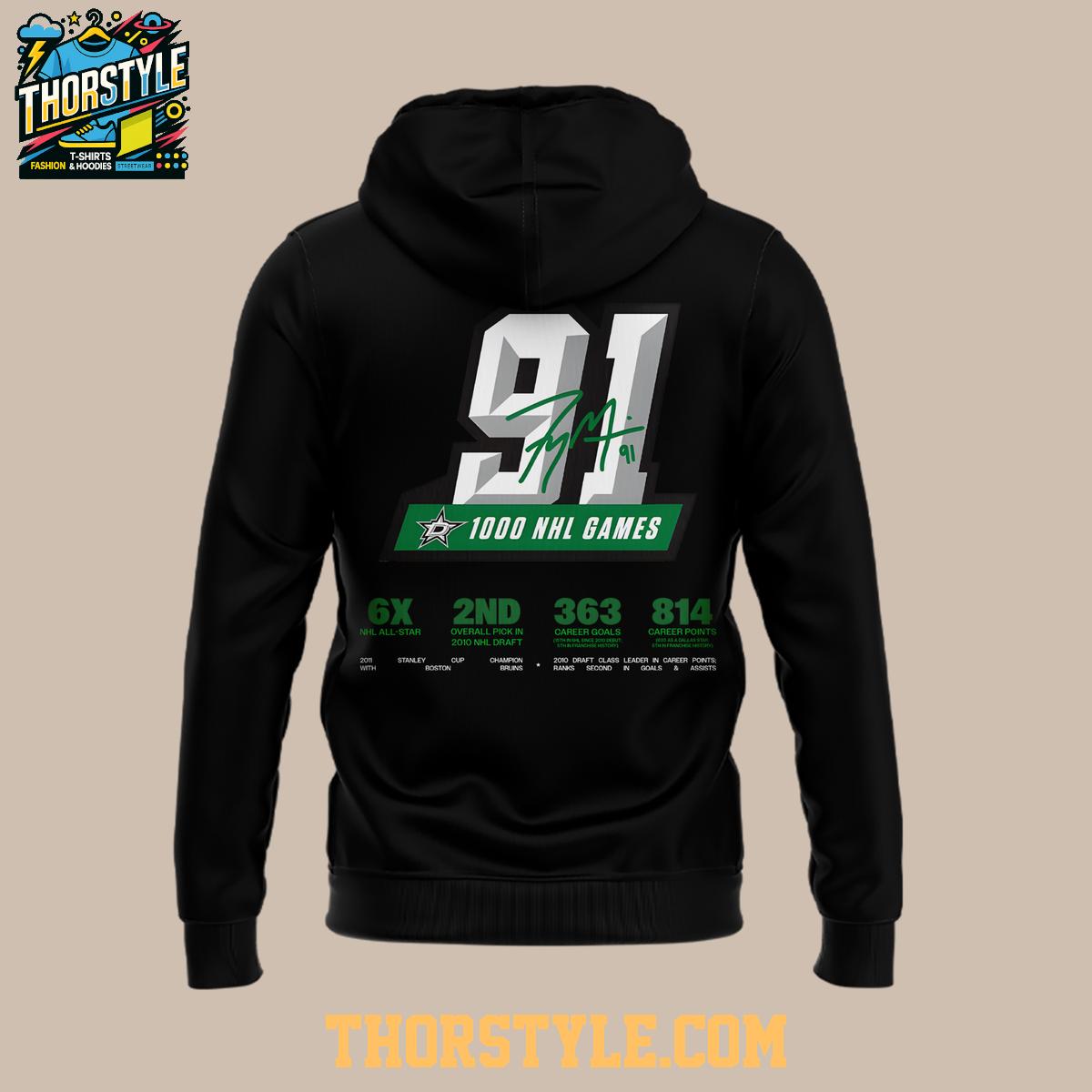 Dallas Stars Tyler Seguin Celebrate 1000th Game 2025 Hoodie T-Shirt Dallas Stars Tyler Seguin Celebrate 1000th Game 2025 Hoodie T-Shirt