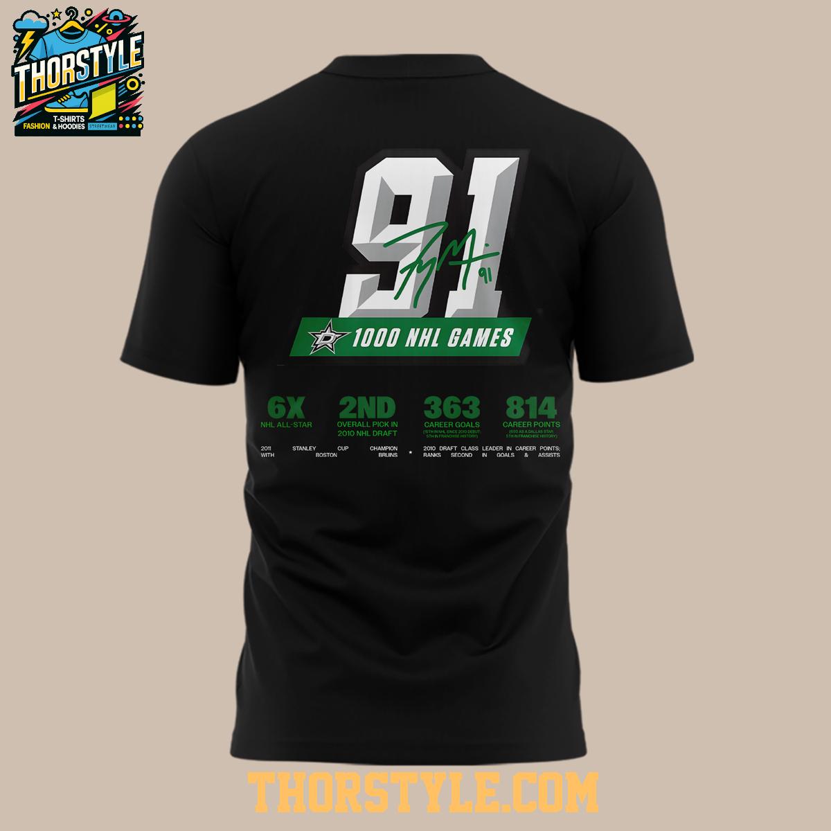 Dallas Stars Tyler Seguin Celebrate 1000th Game 2025 Hoodie T-Shirt Dallas Stars Tyler Seguin Celebrate 1000th Game 2025 Hoodie T-Shirt