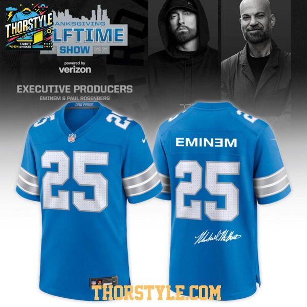 Detroit Lions Eminem Legacy Rap God 2025 Football Jersey