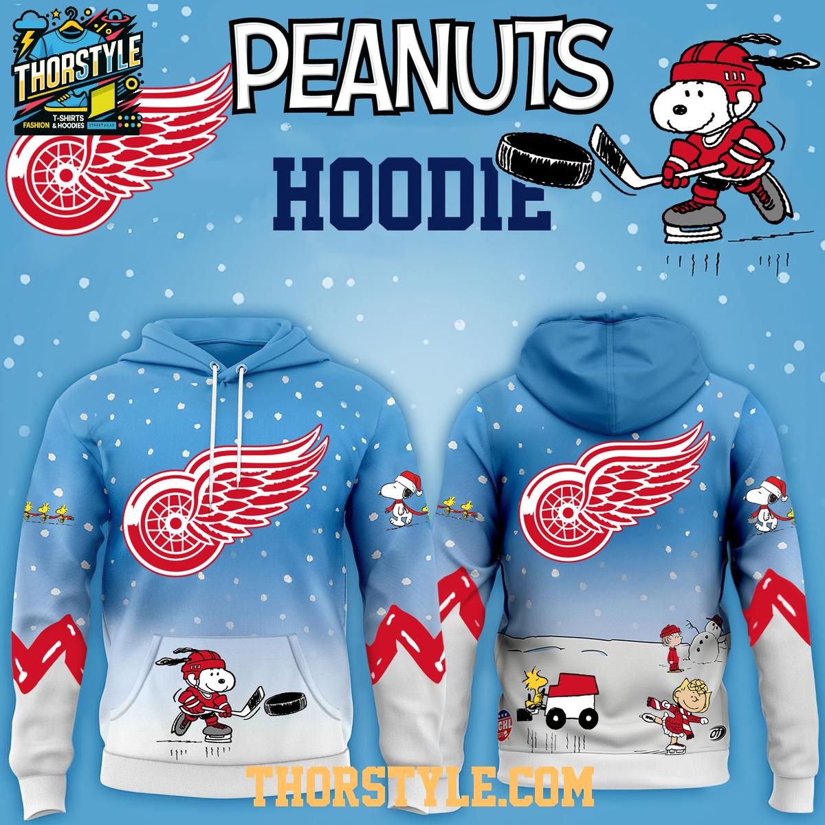 Detroit Red Wings Peanuts Hockey Merry Snoopy X-Mas 2025 Hoodie T-Shirt Detroit Red Wings Peanuts Hockey Merry Snoopy X-Mas 2025 Hoodie T-Shirt