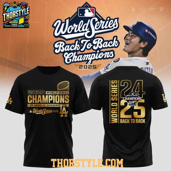 Dodgers Baseball World Series Champions 2025 Back2Black Hoodie