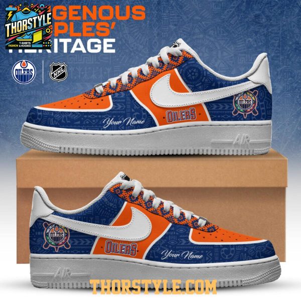 Edmonton Oilers Indigenous Peoples Heritage 2025 Personalized Air Force 1 Shoes