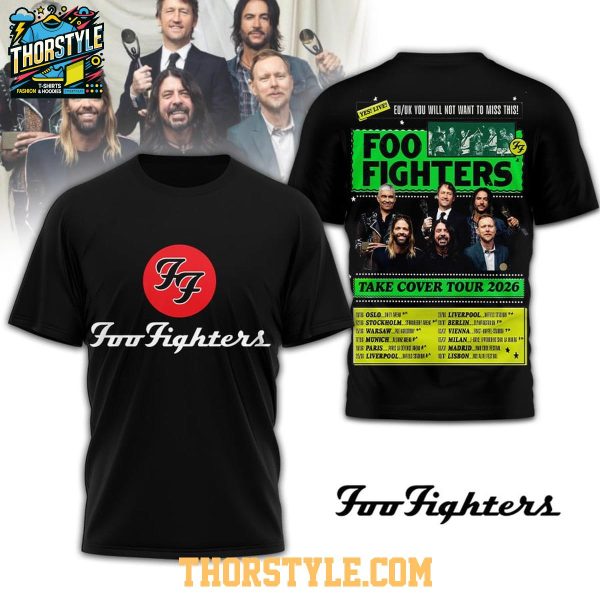 Foo Fighters Take Cover Tour 2026 Celebrating Hoodie T-Shirt