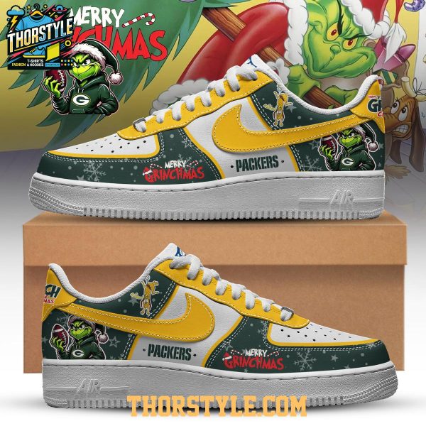 Green Bay Packers Merry Grichmas Grinch Stole Christmas Air Force 1 Shoes