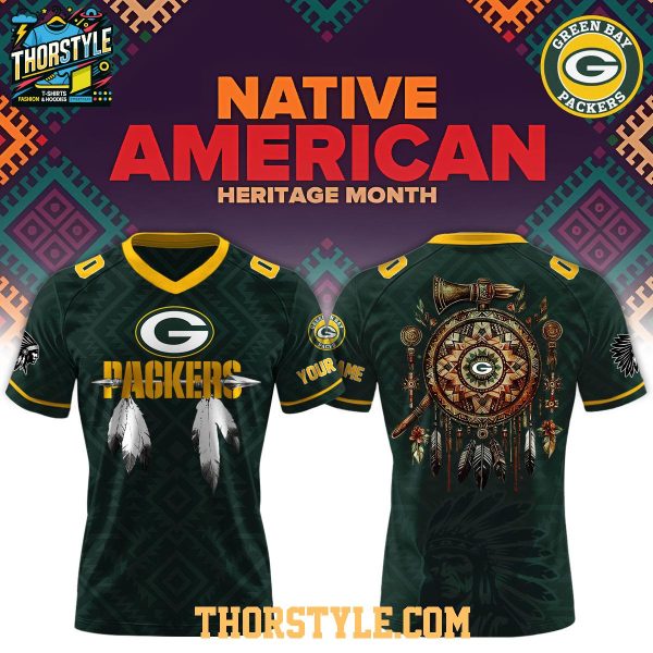 Green Bay Packers Native American 2025 Appreciation Night Football Jersey