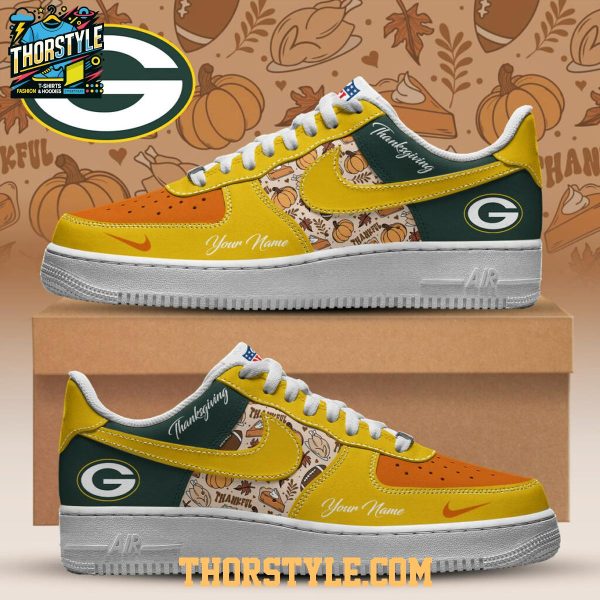 Green Bay Packers Thanksgiving Day 2025 Personalized Air Force 1 Shoes