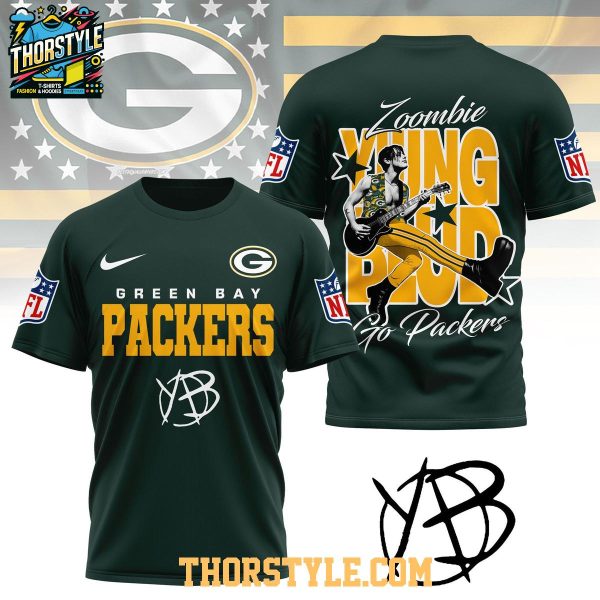 Green Bay Packers Yungblud Zombie 2025 Go Packers Hoodie T-Shirt