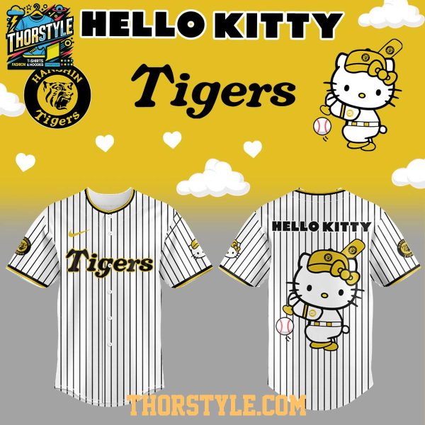 Hello Kitty Fukuoka Hanshin Tigers 2025 Aim Respect Empower Baseball Jersey