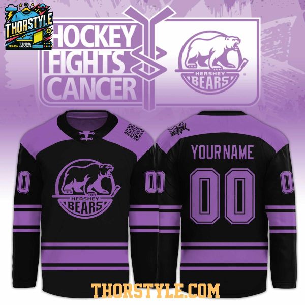 Hershey Bears Hockey Fights Cancer 2025 Christmas Hockey Jersey