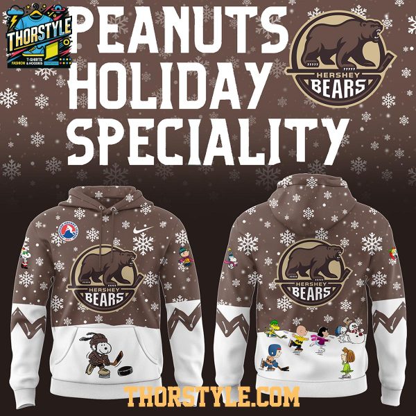 Hershey Bears Snoopy Merry Peanuts Christmas 2025 Hoodie T-Shirt