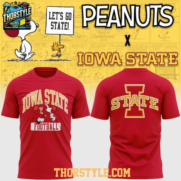 Iowa State Cyclones Peanuts Snoopy Let’s Go State 2025 Christmas Hoodie T-Shirt