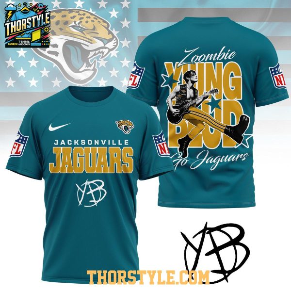 Jacksonville Jaguars Yungblud Zombie 2025 Go Jaguars Hoodie T-Shirt