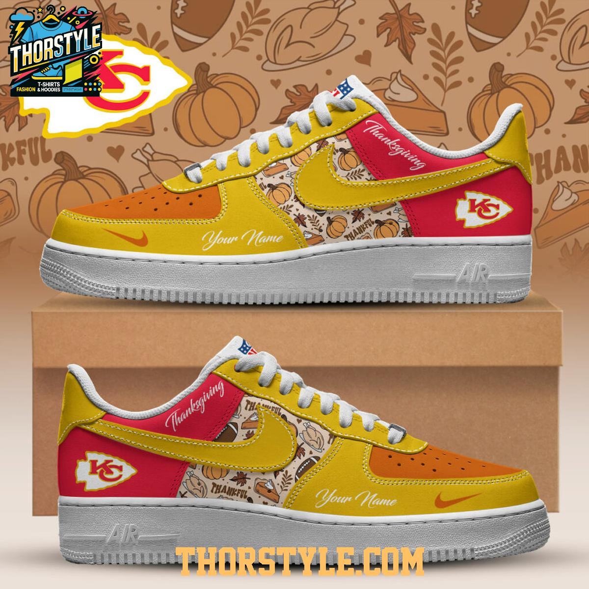 Kansas City Chiefs Thanksgiving Day 2025 Personalized Air Force 1 Shoes Kansas City Chiefs Thanksgiving Day 2025 Personalized Air Force 1 Shoes