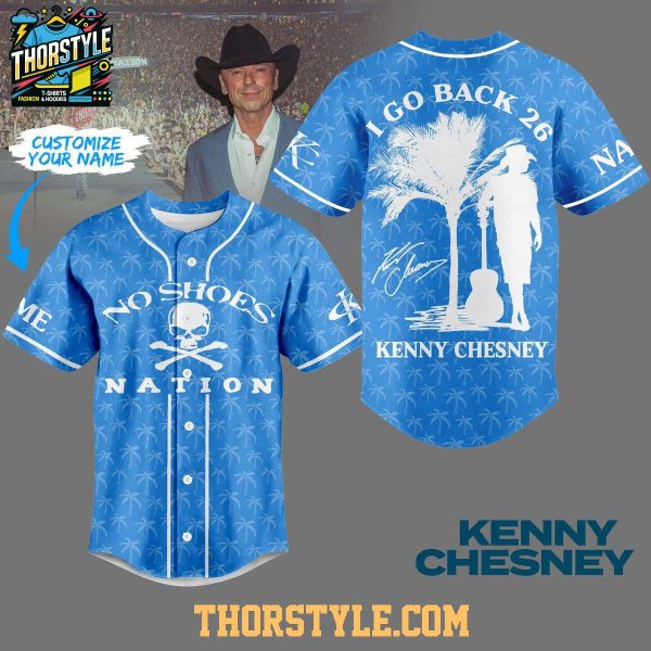 Kenny Chesney I Go Back 2025 No Shoes Nation Baseball Jersey