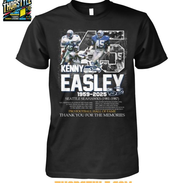 Kenny Easley 1959-2025 Seattle Seahawks Thank You For The Memories T-Shirt