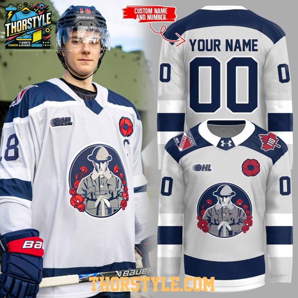 Kitchener Rangers Remembrance Day 2025 Personalized Hockey Jersey