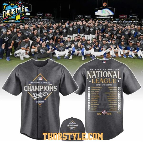 LA Dodgers Back-To-Back World Series Champions Grey 2025 Baseball Jersey