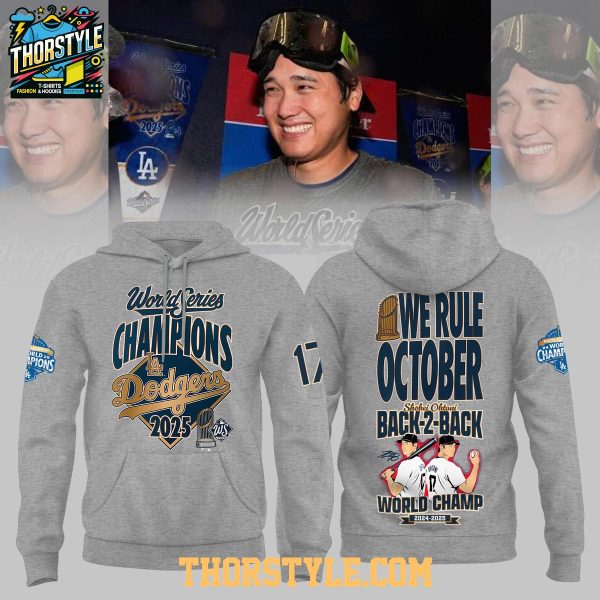 LA Dodgers Shohei Ohtani 2025 World Series Champions 2024-25 Hoodie