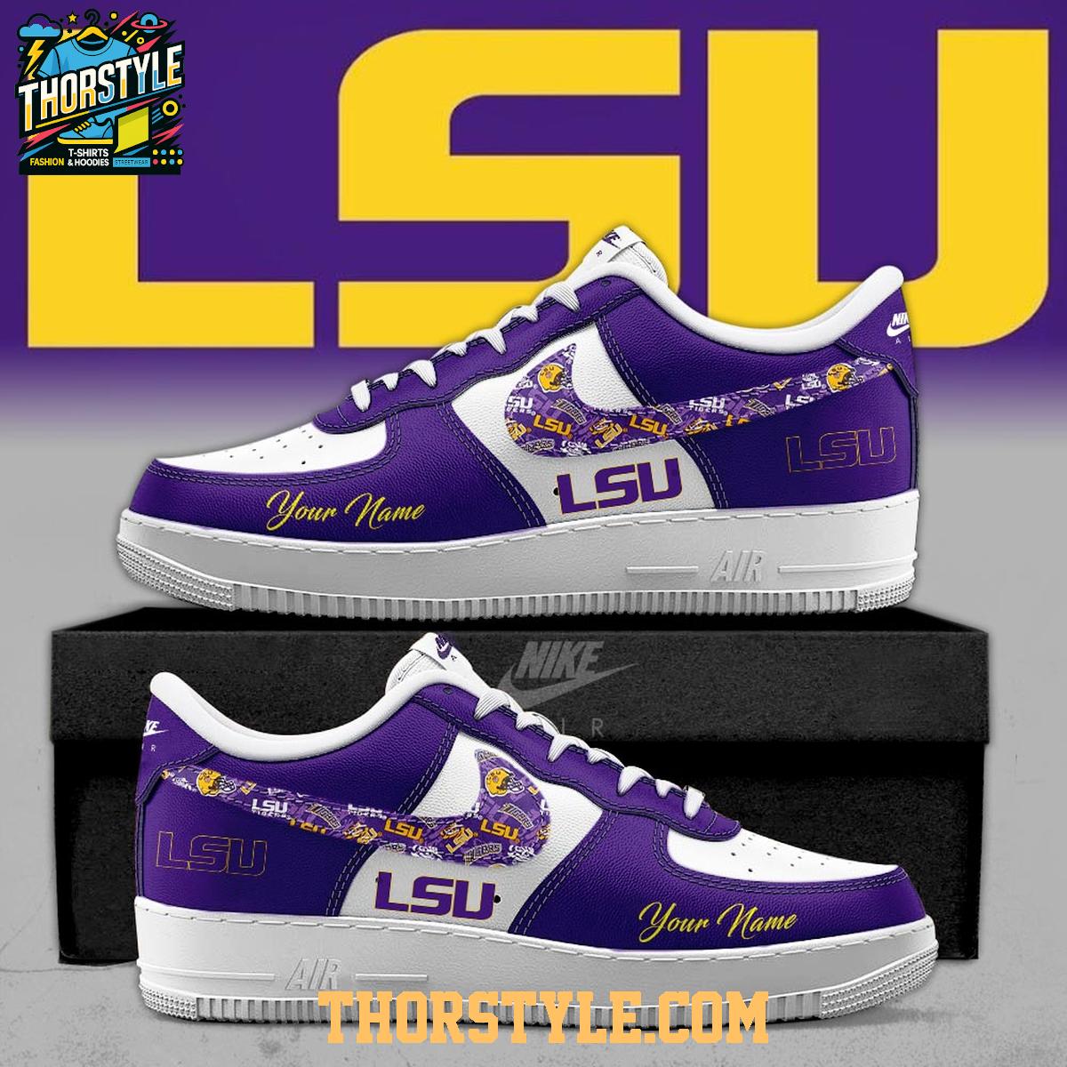 LSU Tigers Freedom Geaux Tigers 2025 Personalized Air Force 1 Shoes LSU Tigers Freedom Geaux Tigers 2025 Personalized Air Force 1 Shoes