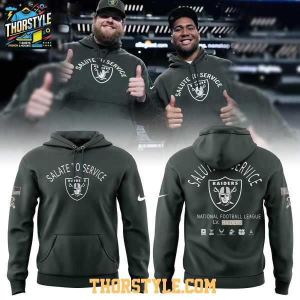 Las Vegas Raiders 2025 Salute To Service 2025 Military Appreciation Hoodie T-Shirt