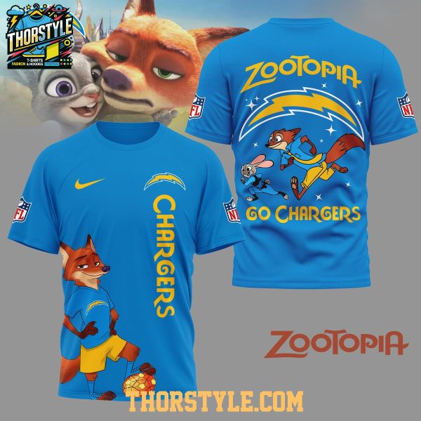 Los Angeles Chargers Zootopia NFL Crossover 2025 Christmas Hoodie T-Shirt