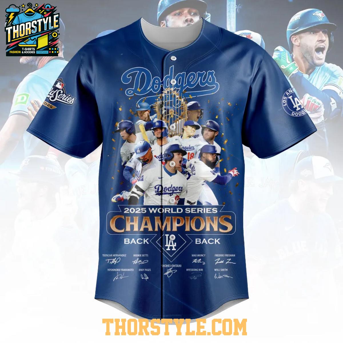 Los Angeles Dodgers Champions Of World Series 2025 Baseball Jersey Los Angeles Dodgers Champions Of World Series 2025 Baseball Jersey