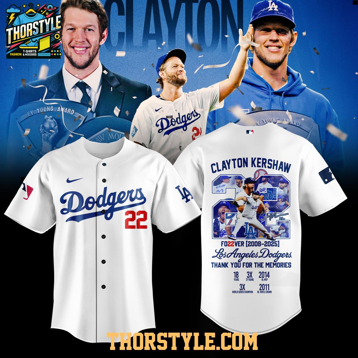 Los Angeles Dodgers No. 22 Clayton Kershaw Forever Since 2008 Baseball Jersey Los Angeles Dodgers No. 22 Clayton Kershaw Forever Since 2008 Baseball Jersey