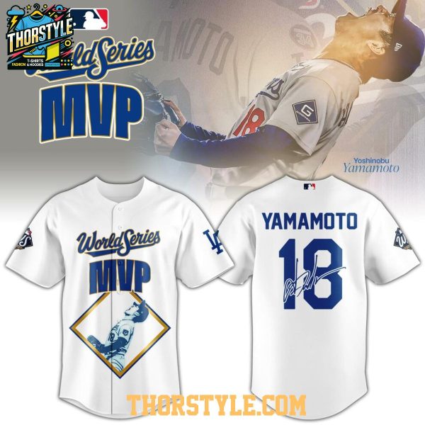 Los Angeles Dodgers Yamamoto MVP World Series 2025 Champs Baseball Jersey