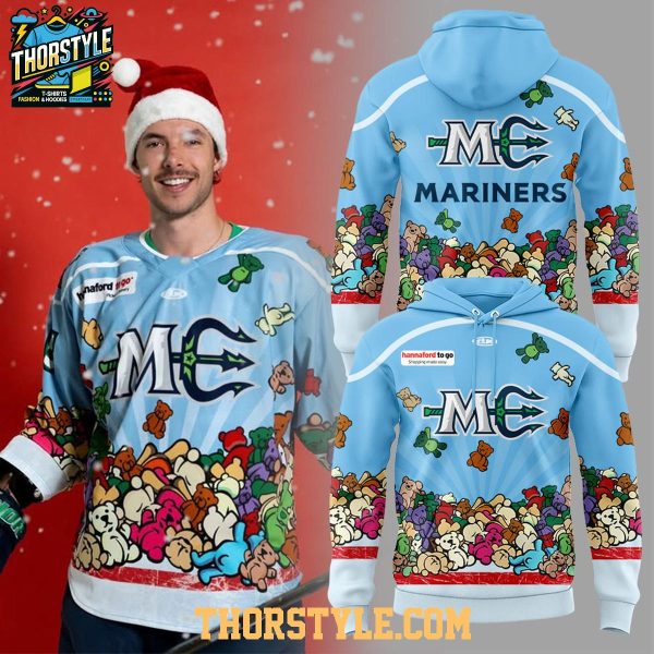 Maine Mariners Our Teddy Bear Toss Game 2025 Christmas Hoodie T-Shirt