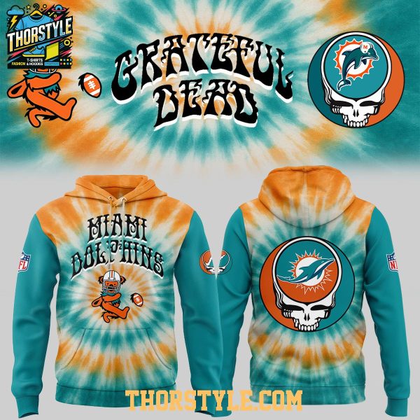 Miami Dolphins Grateful Dead Night 2025 Tye Dye Night Hoodie T-Shirt