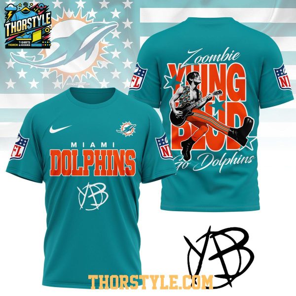 Miami Dolphins Yungblud Zombie 2025 Go Dolphins Hoodie T-Shirt