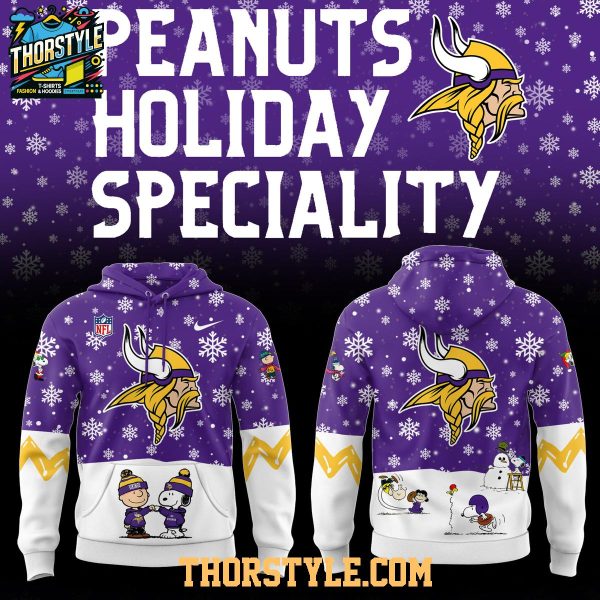 Minnesota Vikings Snoopy Merry Peanuts Christmas 2025 Hoodie T-Shirt