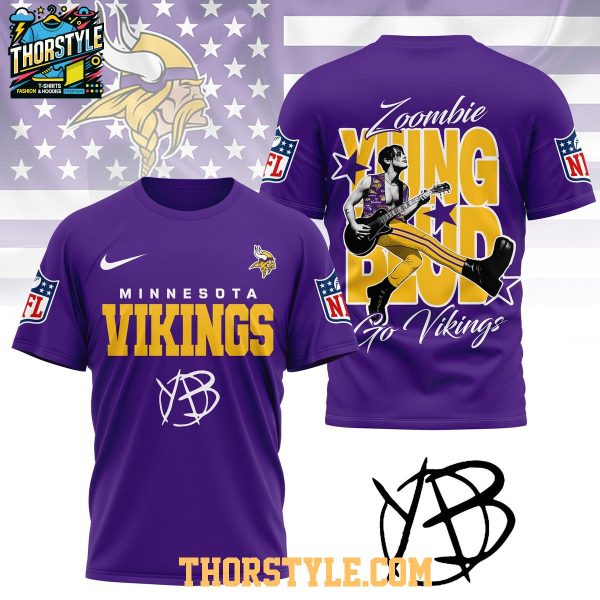 Minnesota Vikings Yungblud Zombie 2025 Go Vikings Hoodie T-Shirt