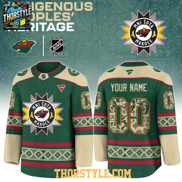 Minnesota Wild Indigenous People Holiday 2025 Personalized Hockey Jersey