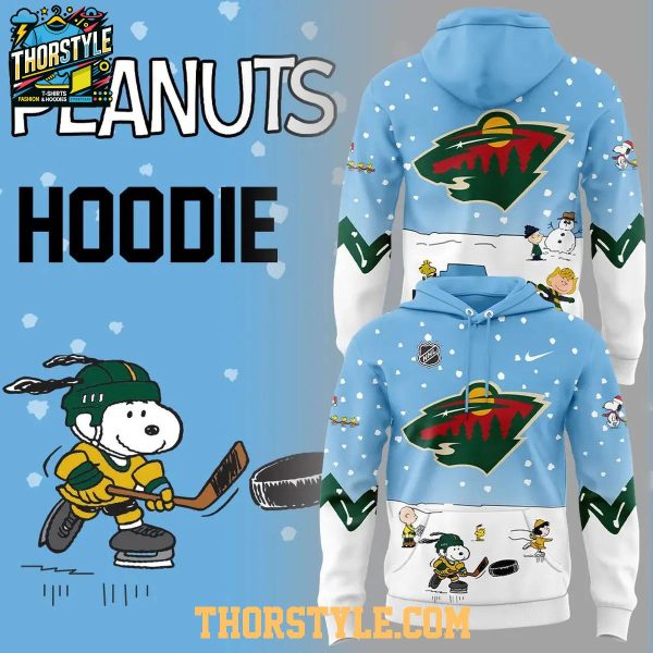 Minnesota Wild Snoopy Merry Peanuts Christmas 2025 Hoodie T-Shirt