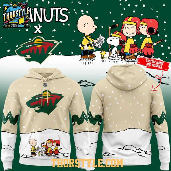 Minnesota Wild Snoopy Peanuts Happy Snowy Day 2025 Christmas Hoodie T-Shirt