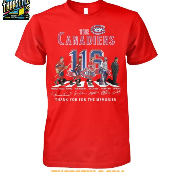Montreal Canadiens 116th Anniversary 1909-2025 Thank You T-Shirt