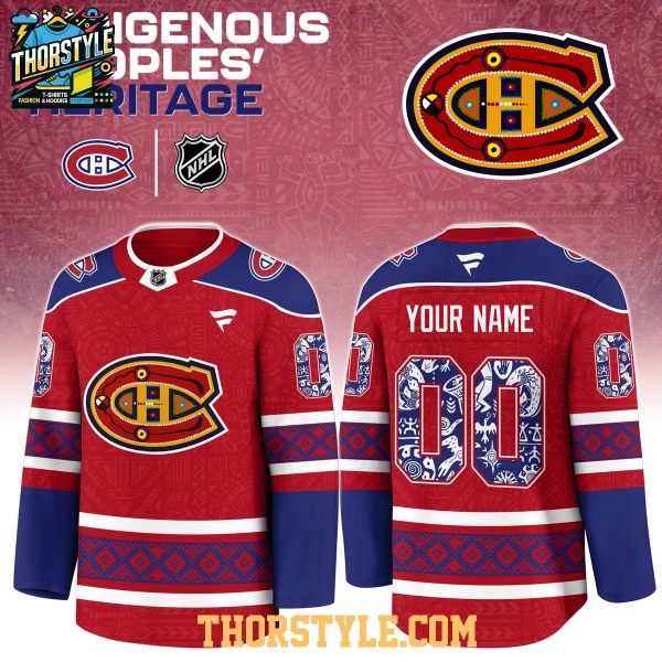 Montreal Canadiens Indigenous People Holiday 2025 Personalized Hockey Jersey