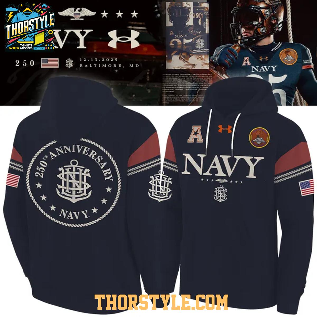 Navy Midshipmen 250th Anniversary 2025 The Soldier The Sailor Hoodie T-Shirt Navy Midshipmen 250th Anniversary 2025 The Soldier The Sailor Hoodie T-Shirt