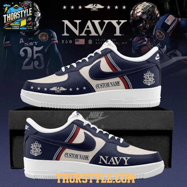 Navy Midshipmen Heritage 250th Anniversary Beat Army Air Force 1 Shoes