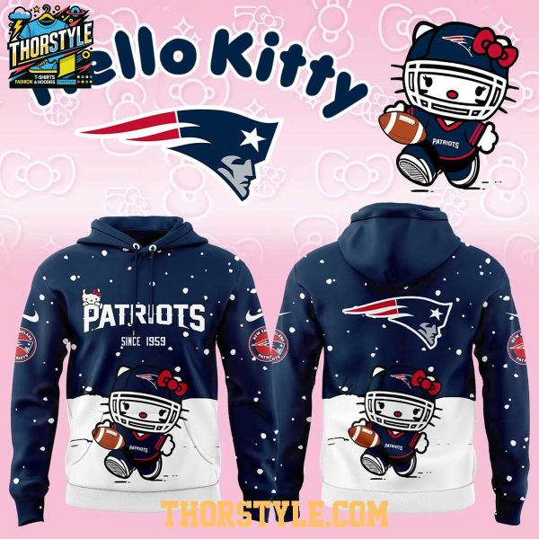 New England Patriots Hello Kitty Christmas Snow Day 2025 Hoodie T-Shirt