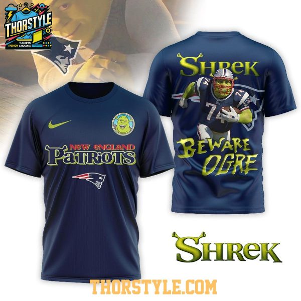 New England Patriots Shrek 2025 NFL Beware Ogre Christmas Hoodie T-Shirt