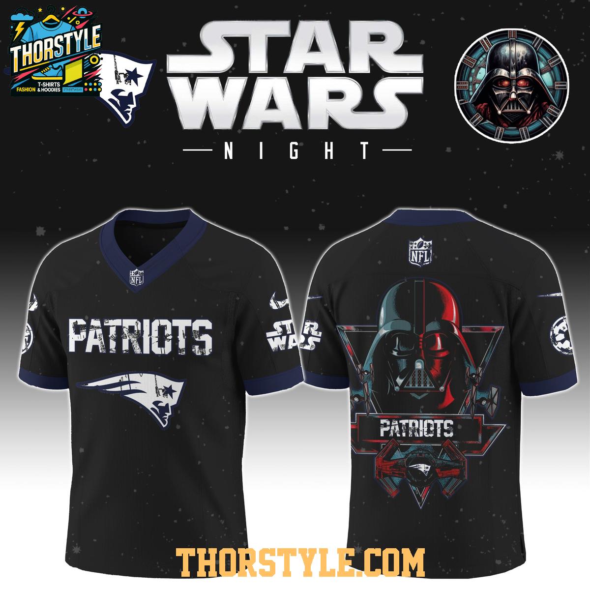 New England Patriots Star Wars Darth Vader 2025 Football Jersey New England Patriots Star Wars Darth Vader 2025 Football Jersey