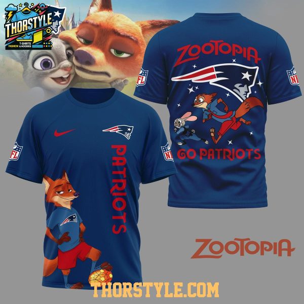New England Patriots Zootopia NFL Crossover 2025 Christmas Hoodie T-Shirt