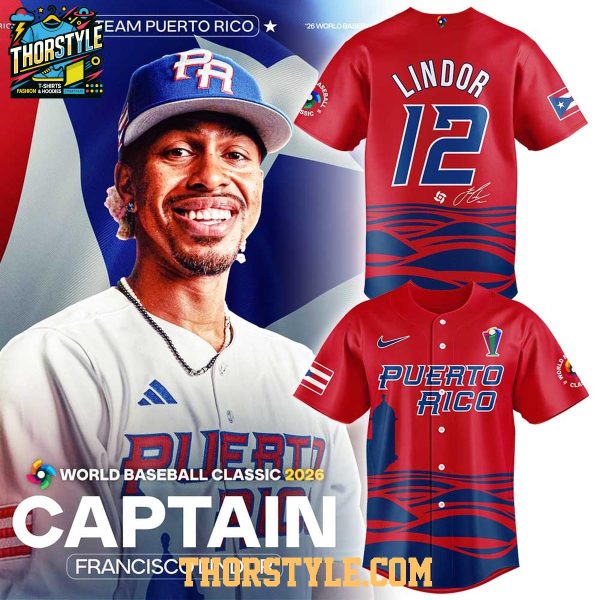 New York Mets Francisco Lindor Puerto Rico 2026 World Baseball Jersey