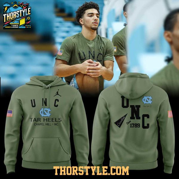 North Carolina Tar Heels Military Appreciation Night 2025 Salute Hoodie T-Shirt